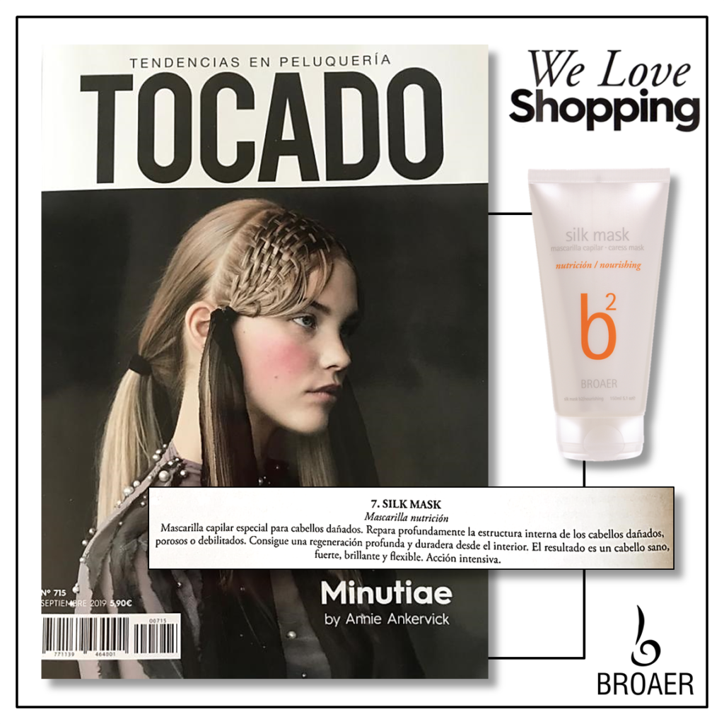 La revista Tocado recomienda nuestra mascarilla SILK MASK  para nutrir e hidratar el cabello.